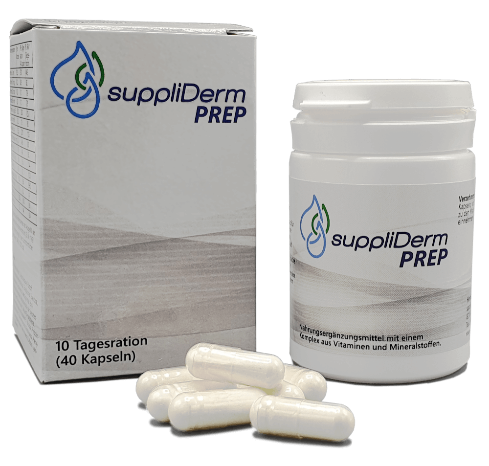 suppliDerm PREP package and capsules