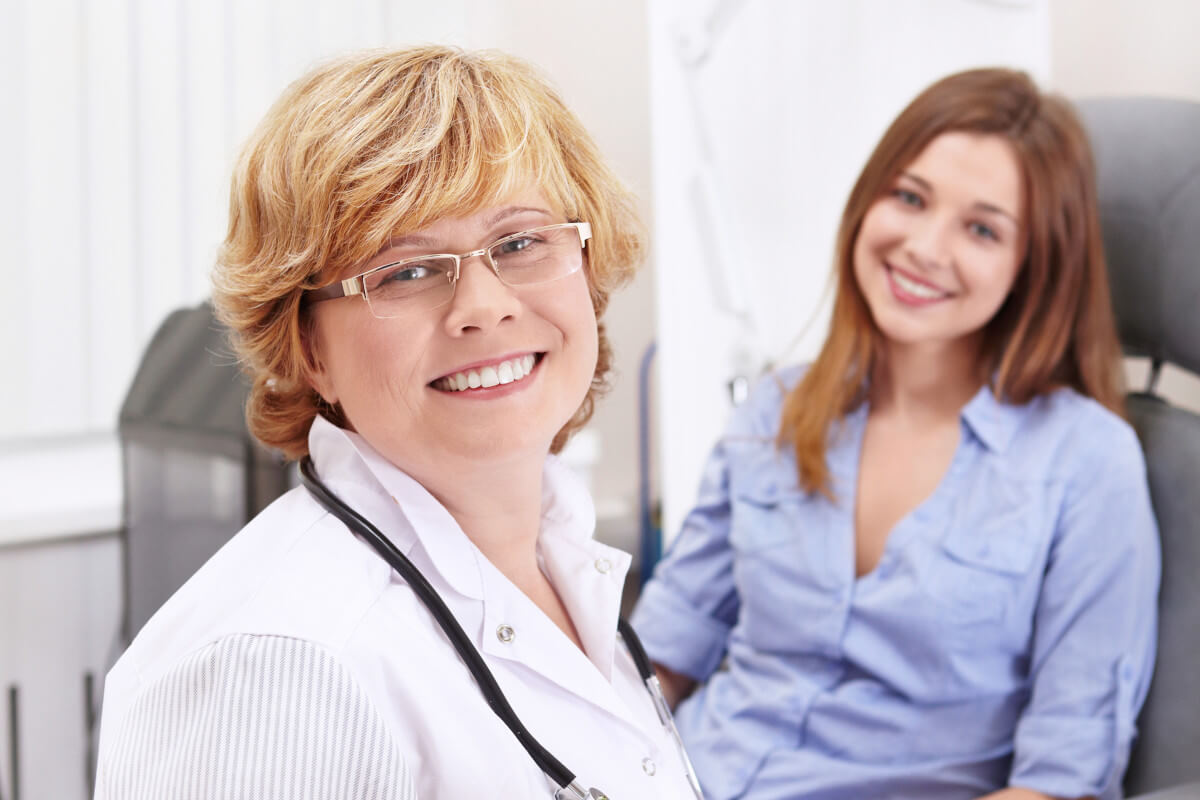 female doctor and patient