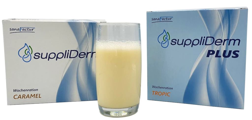 suppliDerm packs and glas